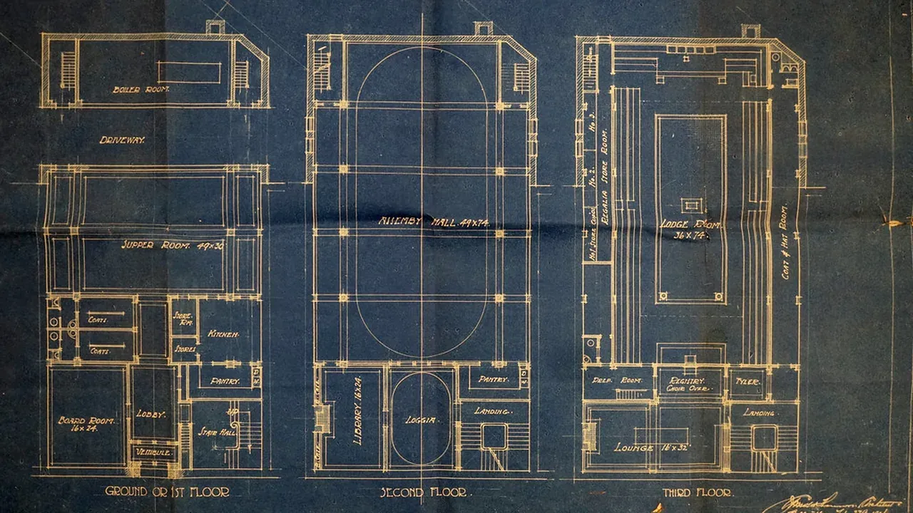 Architectural floor plan for a kitchen renovation project
